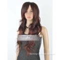 Long wave fluffy Red brown Fashion Cosply hair wig